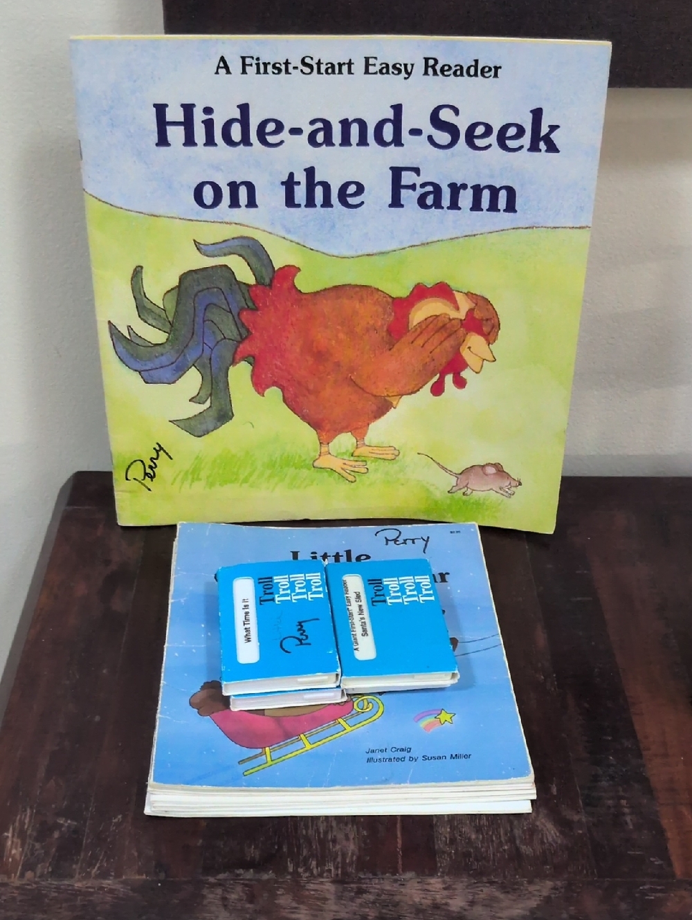 First Start Easy Reader Vintage Lot of 8 Fiction Picture Books w/Cassette Tapes